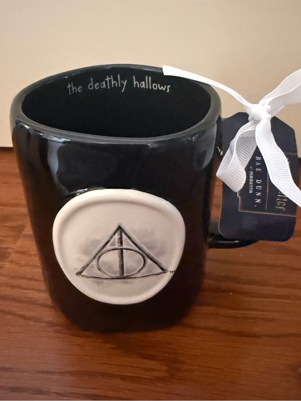 Rae Dunn Black Harry Potter Deathly Hallows Mug